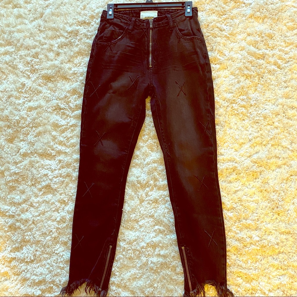 One x One Teaspoon embroidered skinny jeans